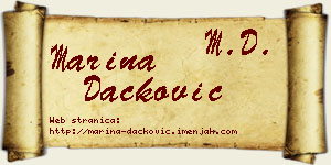 Marina Dačković vizit kartica